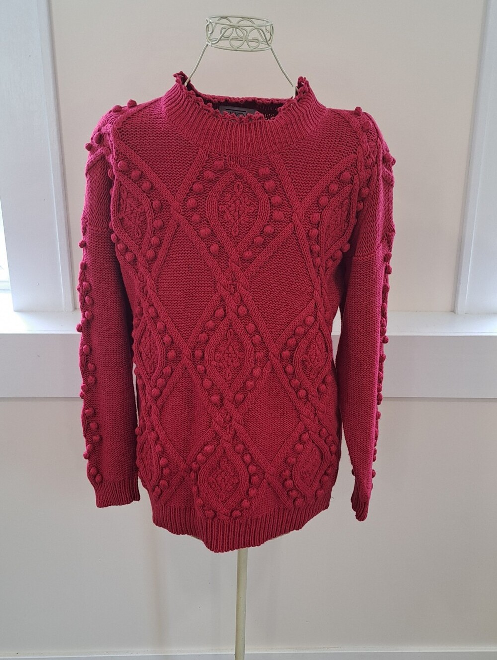 Vtg. Grannycore 90s Mom Ninon De Lenclos Sweater Cottagecore Boho Roseanne Sz. L